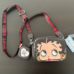 Nwt Betty Boop Crossbody Bag with Love Strap